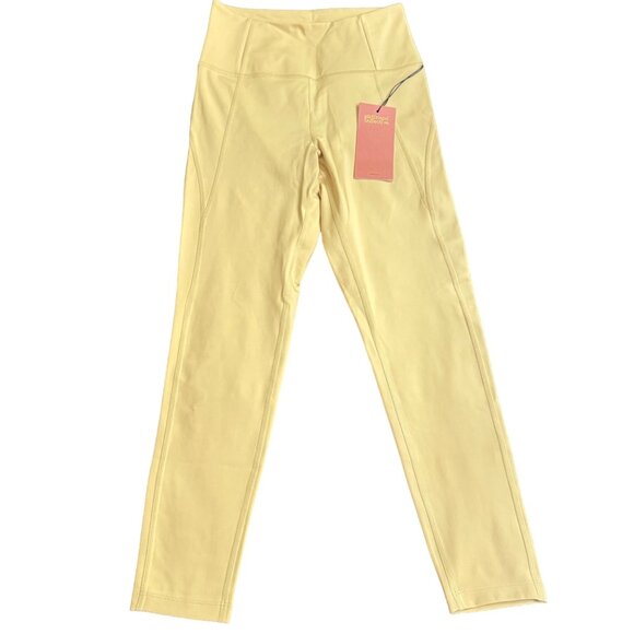 Girlfriend Collective sport legging High rise SZ small yellow activewear gym new - Picture 2 of 11